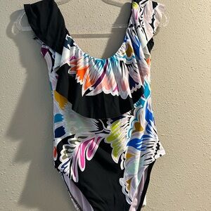 Trina Turk Ruffle One Piece Swimsuit